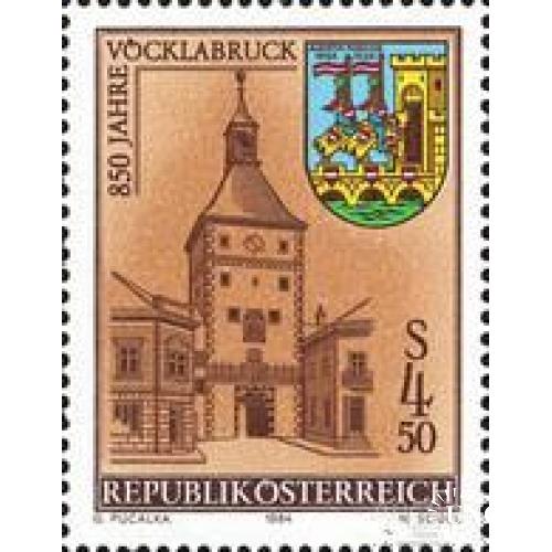 Австрия 1984 850 лет Vöcklabruck архитектура герб ** ом