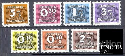 Австрия 1986-1989 служебные марки 7 шт ** о
