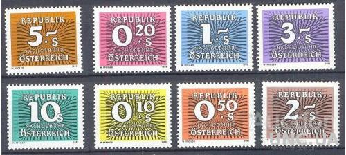 Австрия 1986-1989 служебные марки 8 шт ** о