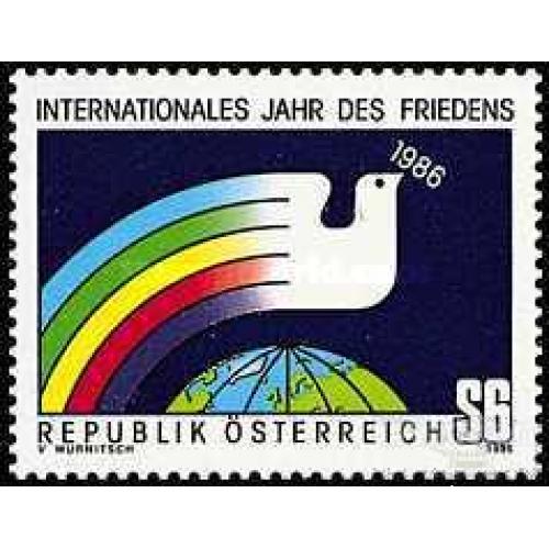 Австрия 1986 ООН Год Мира птицы радуга ** ом