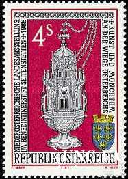 Австрия 1988 религия ювелирное искусство герб **