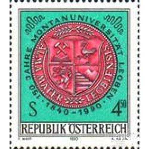 Австрия 1990 150 лет горнорудному университету Леобен герб геология труд живопись ** о