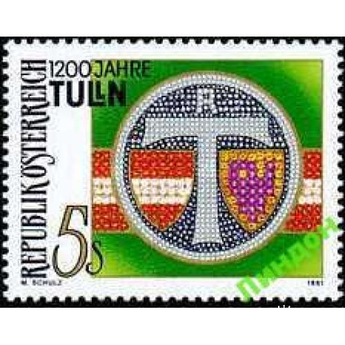 Австрия 1991 1200 лет Tulln архитектура герб **