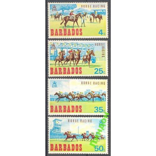 Барбадос 1969 спорт скачки фауна лошади кони ** о