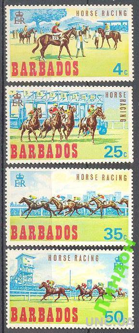 Барбадос 1969 спорт скачки фауна лошади **