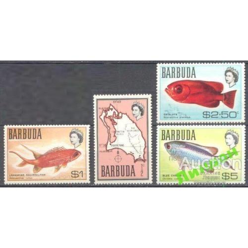 Барбуда 1970 рыбы морская фауна ** о