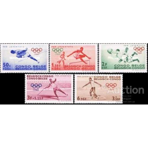 Бельгийское Конго 1960 спорт олимпиада футбол л/а колонии ** о