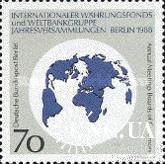 Берлин Германия 1988 Всемирный банк деньги карта ** о