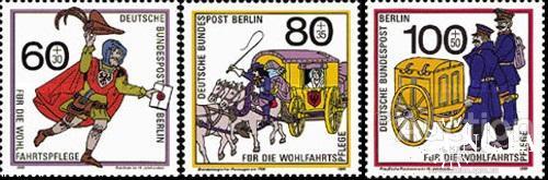 Берлин Германия 1989 Неделя письма почта костюм карета кони униформа ** о