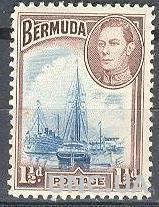 Бермуды 1938 король флот корабли парусники колонии * о