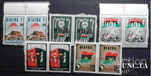 Биафра Африка серия 5 марок в парах - (цена за две серии) ** м