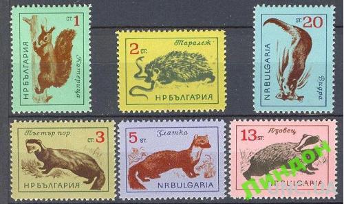 Болгария 1963 фауна белка еж выдра ** о