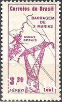 Бразилия 1961 ЛЭП энергия карта ** о
