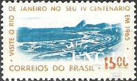 Бразилия 1964 Рио де Жанейро архитектура пляж природа деревья море ** о