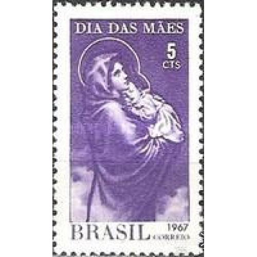 Бразилия 1967 День Матери религия живопись дети ** о
