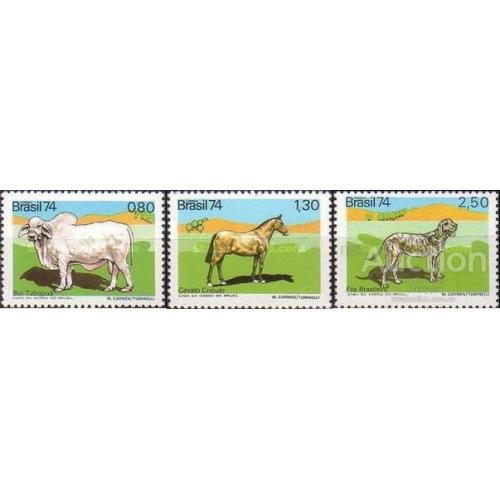 Бразилия 1974 фауна собаки коровы кони лошади ** ом