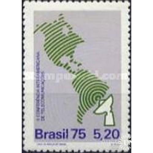 Бразилия 1975 Конгресс коммуникаций связь спутник космос радио почта * м