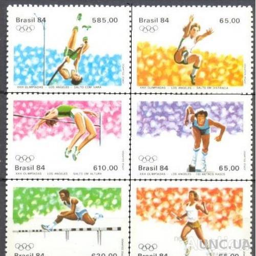 Бразилия 1984 спорт олимпиада серия ** о