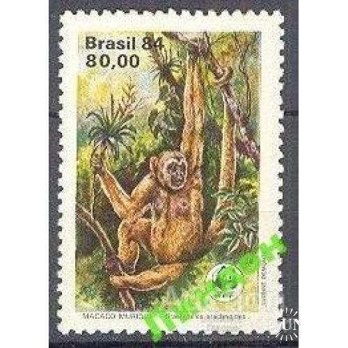 Бразилия 1984 ВВФ WWF фауна обезьяны 1м ** м