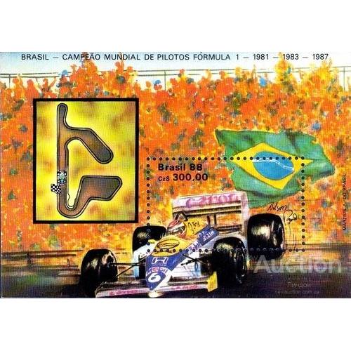 Бразилия 1988 Формула-1 спорт автомобили машины блок ** м