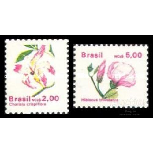 Бразилия 1989 стандарт флора цветы 2м ** о