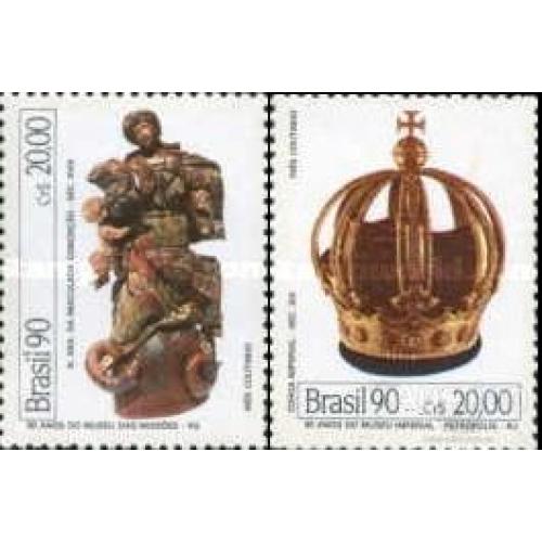 Бразилия 1990 музеи ювелирное искусство скульптура религия ** м