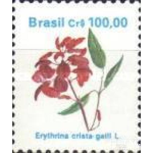 Бразилия 1990 стандарт флора цветы 100 ** о