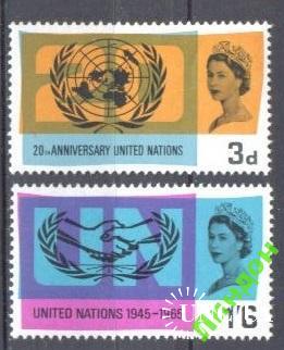 Британия 1965 ООН Год международного сотрудничества карта ** о