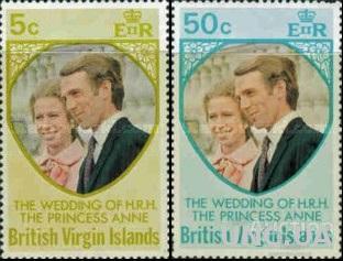 Британские Виргины 1973 свадьба короли люди колонии ** о