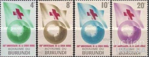 Бурунди 1963 Красный Крест медицина карта ** о