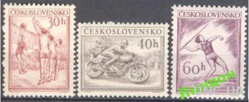 ЧССР 1953 спорт  мотоциклы л/а волейбол ** о