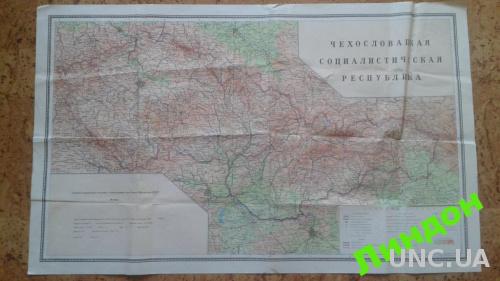 ЧССР Чехословакия 1968 карта схема геогрфия