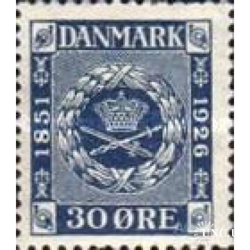 Дания 1926 75 лет марки Дании почта герб ** о