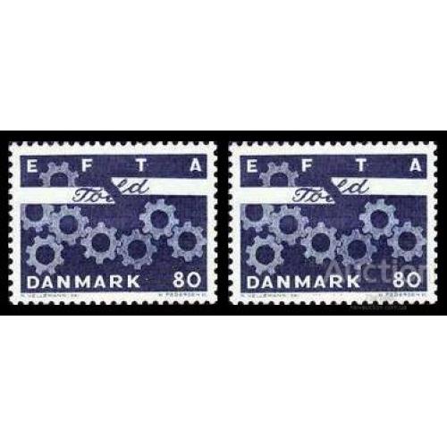 Дания 1967 EFTA профсоюзы ТИП А и В ** о