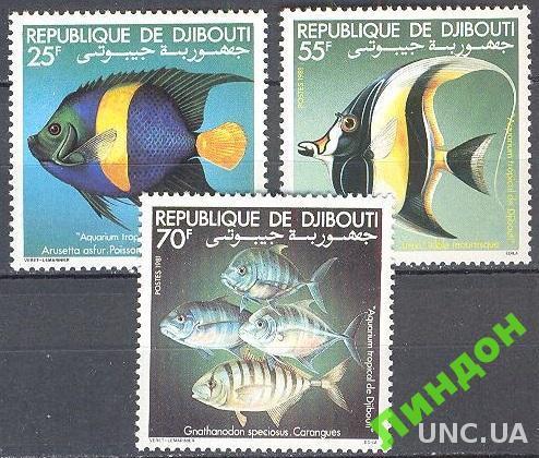 Джибути 1981 рыбы морская фауна ** о