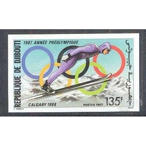 Джибути 1988 спорт олимпиада лыжи горы без/зуб ** о