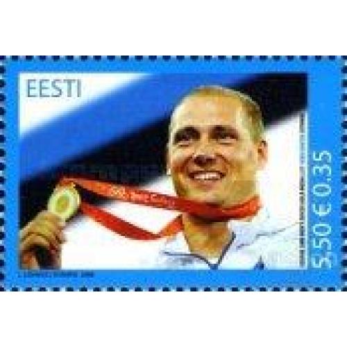 Эстония 2008 спорт олимпиада Gerd Kanter л/а известные люди ** м