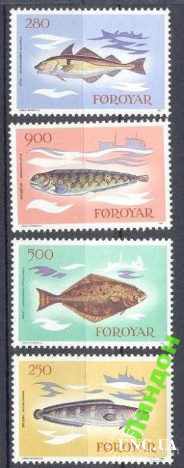 Фареры 1983 морская фауна рыбы корабли флот рыбалка ** о
