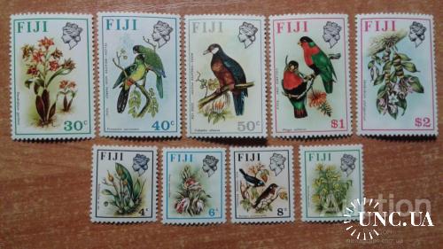 Фиджи 1971 стандарт птицы фауна флора цветы 9м ** о