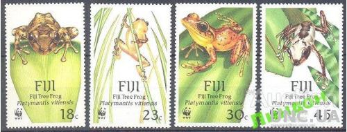 Фиджи 1988 ВВФ WWF лягушки жабы фауна ** о