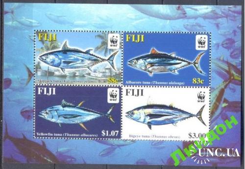 Фиджи 2004 ВВФ WWF морская фауна рыбы ** о