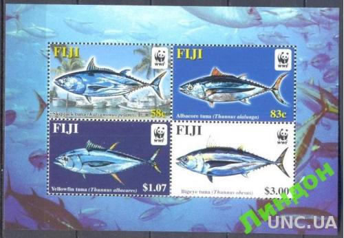 Фиджи 2004 ВВФ WWF морская фауна рыбы (есть тип I и тип II) ** о