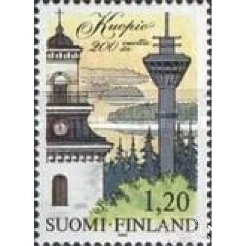 Финляндия 1982 200  лет городу Kuopio архитектура часы авиация ** о