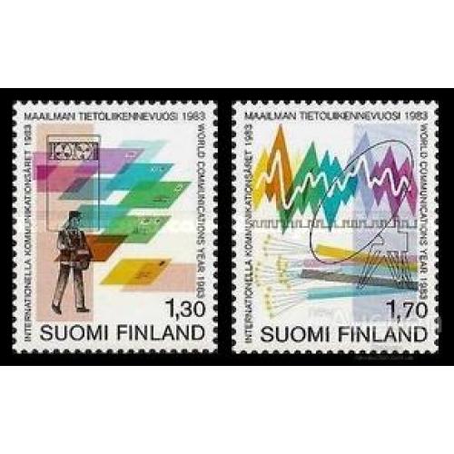 Финляндия 1983 Всемирный год связи почта космос ** о