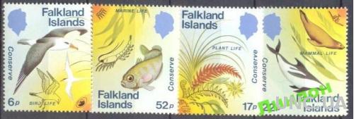 Фолкленды 1984 птицы рыбы морская фауна **о