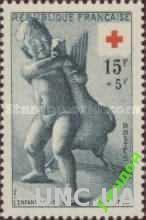 Франция 1955 скульптура Красный Крест птицы **