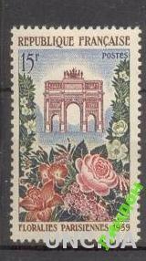 Франция 1959 архитектура Триумфальная арка кони флора цветы розы ** бро