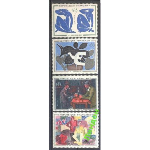 Франция 1961 живопись искусство игральные карты Сезанн Матисс люди ** со