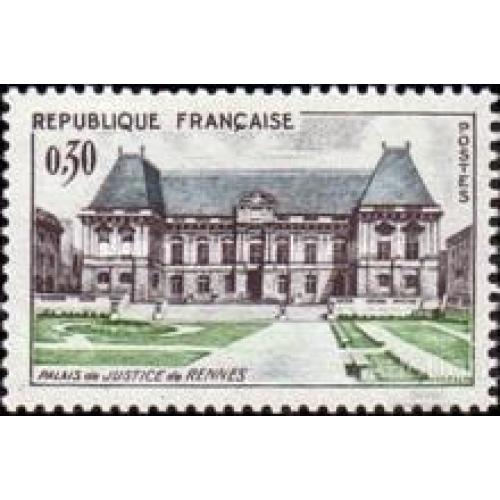 Франция 1962 архитектура Дворец парламента и Юстиции Бретани закон ** м