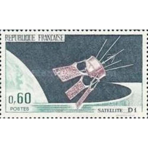 Франция 1966 космос спутник ** бр